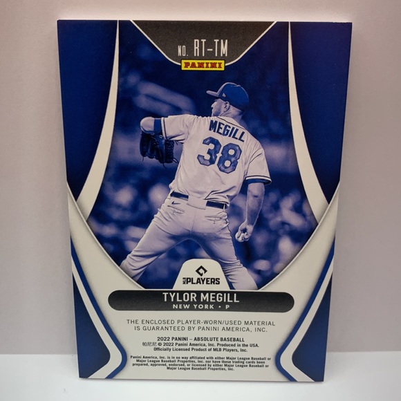 2022 Absolute Rookie Threads Tylor Megill Mets 175/199 #RT-TM (MISC9) - Picture 2 of 2